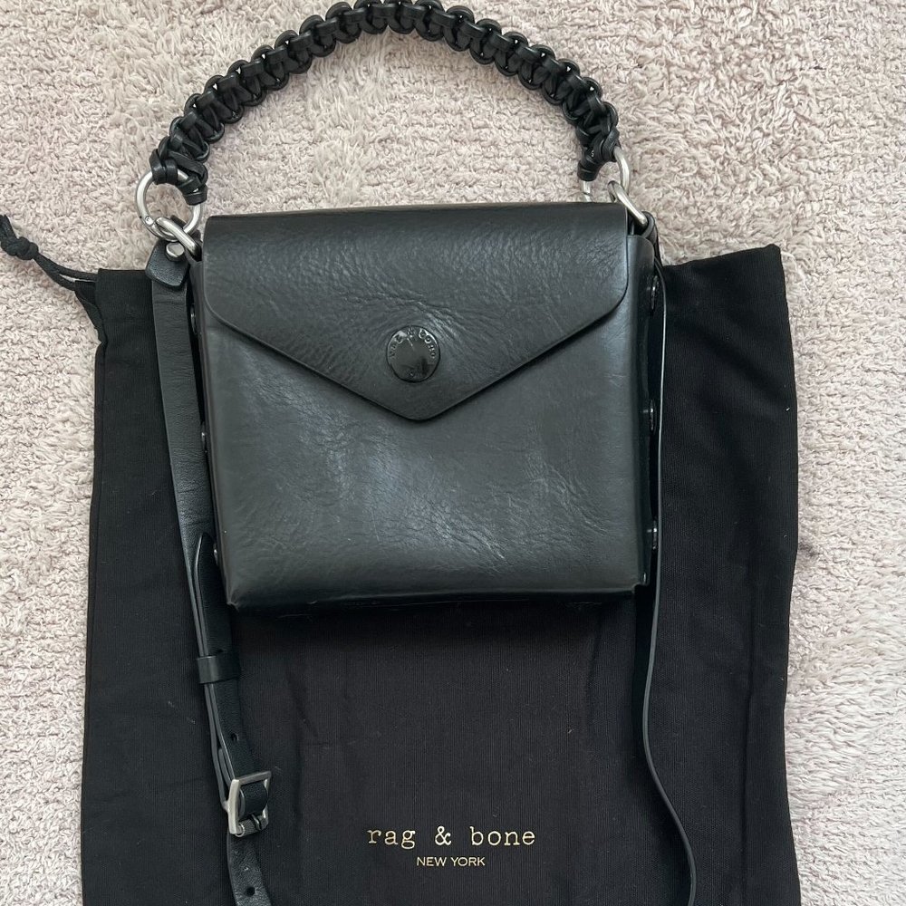 Rag & Bone black leather purse